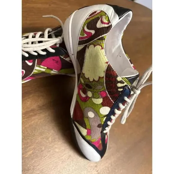 Emilio Pucci Colorful Patterned Sneakers SZ 38 (7.5-8) - Picture 2 of 14